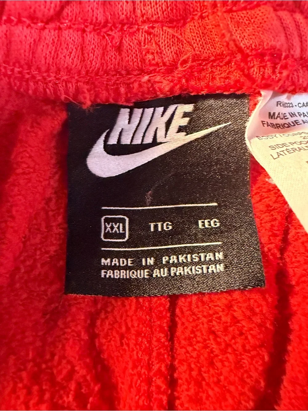 Nike Red Fleece Hoodie with White Logo